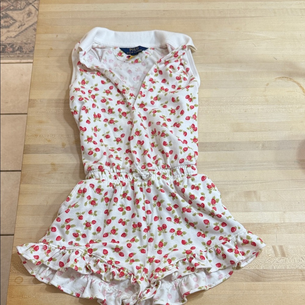 Polo by Ralph Lauren Cherry Print Kids One Piece
